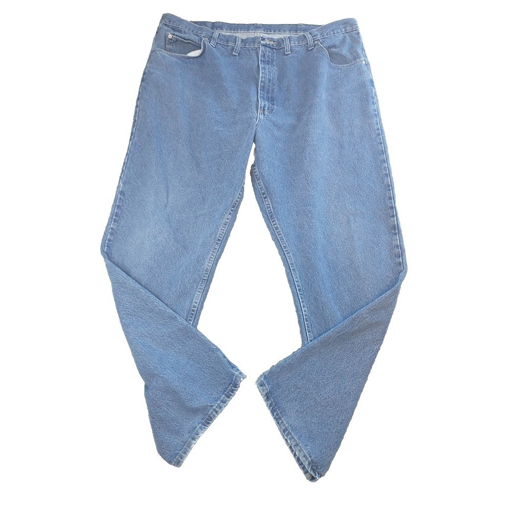 Wrangler 976T1DR Mens Blue Straight Leg Denim Jeans Size 42x31 Medium Wash